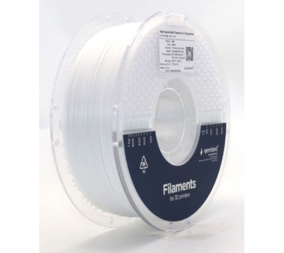 GEMBIRD - 3DP-ABS1.75HY-01-W ABS filament velike brzine za 3D stampac 1.75mm, kotur 1KG WHITE_0