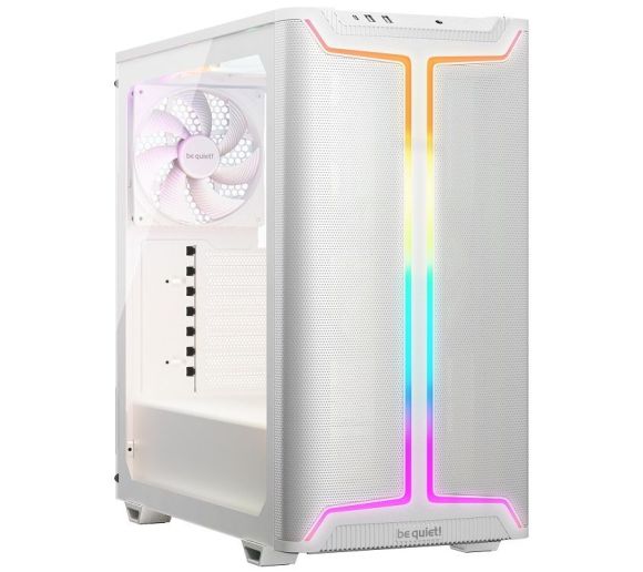 be quiet! - PURE BASE 501 DX White, MB compatibility: ATX / M-ATX / Mini-ITX, Three pre-installed be quiet! Pure Wings 3 140mm fans, Ready for water cooling radiators up to 360mm_0