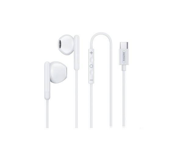 REMAX RM-522a White Type-C Wired Earphones  (With Digital Interface)_0