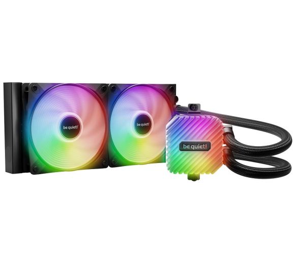 be quiet! - LIGHT LOOP, 240mm Black [LGA-1851 Default ILM and RL-ILM support], Pump with progressive IC, Two Light Wings LX PWM high-speed fans 120mm, ARGB-PWM hub for impressively vibrant ARGB illumination_0