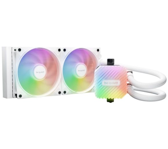 be quiet! - LIGHT LOOP, 240mm White [LGA-1851 Default ILM and RL-ILM support], Pump with progressive IC, Two Light Wings LX PWM high-speed fans 120mm, ARGB-PWM hub for impressively vibrant ARGB illumination_0