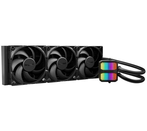 be quiet! - SILENT LOOP 3, 420mm [LGA-1851 Default ILM and RL-ILM support/AM5], Powerful 3-chamber PWM pump, Three Silent Wings 4 140mm PWM high-speed fans with radiator corners, Elegant premium design with discreet ARGB lighting_0