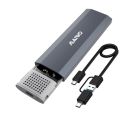 USB 3.2 Tip-C Kućište za M.2 PCIe NVMe SSD, aluminium, bez alata, K1689P _small_0