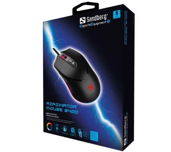 Miš Sandberg Azazinator USB 6400DPI 640-20_4