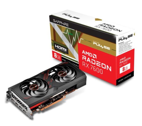 SAPPHIRE - SVGA Sapphire Radeon RX 7600 Gaming OC Pulse 8GB GDDR6, 11324-01-20G_0