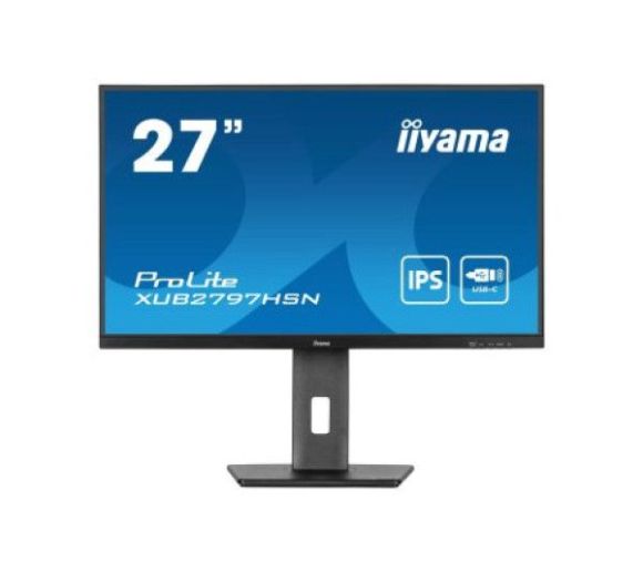 Monitor 27" Iiyama XUB2797HSN-B1 IPS 1920x1080/100Hz/1ms/HDMI/DP/USB/RJ45_0