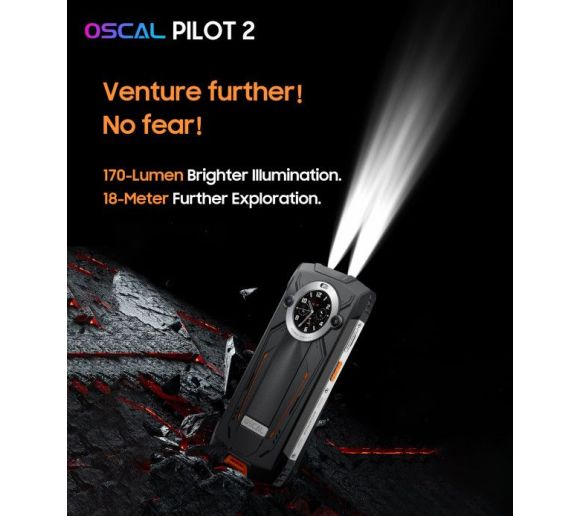 Smart Rugged Oscal PILOT II , 6.5" OC/8GB/256GB/50MP/8800mAh 45W Black_1