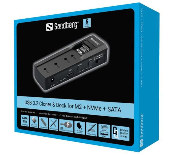 USB Docking Sandberg M2 + NVMe + SATA 136-49_3