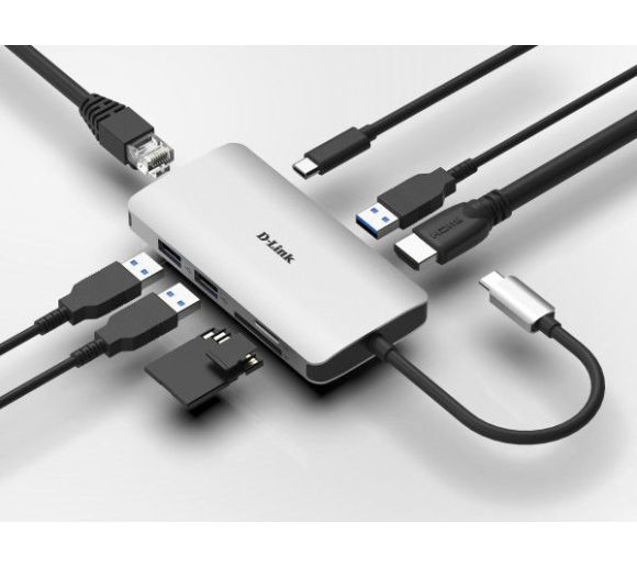 D-Link - Docking D-Link DUB-M810 8in1 USB-C - HDMI/USB3.0x2/CR/PD/GLAN_3
