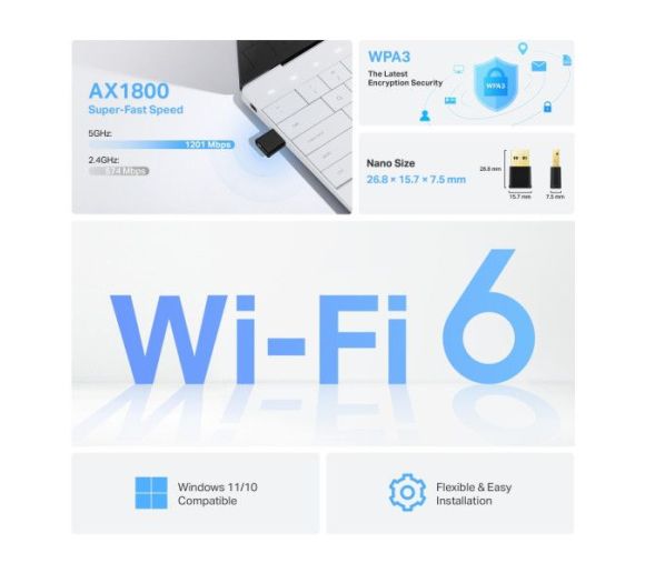 TP-Link - LAN MK TP-Link Archer TX20U NANO AX1800 WiFi/dual band/USB_4