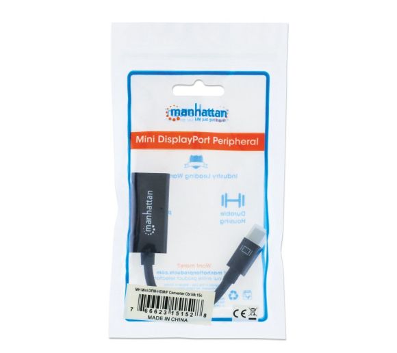 Manhattan - Adapter Manhattan 151528 Mini DisplayPort/M - HDMI 1080p Crni_1