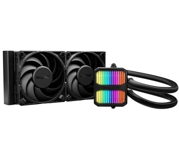 be quiet! - SILENT LOOP 3, 240mm [LGA-1851 Default ILM and RL-ILM support/AM5], Powerful 3-chamber PWM pump, Two Silent Wings 4 120mm PWM high-speed fans with radiator corners, Elegant premium design with discreet ARGB lighting_0