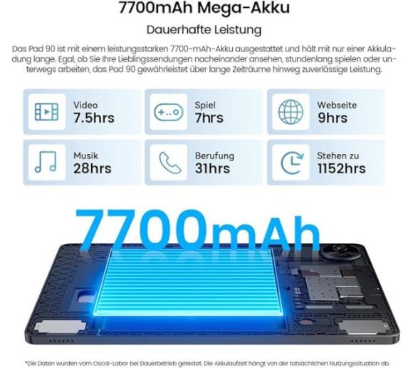 Tablet OSCAL Pad 90 LTE 10.92 HD+IPS/T606 OC/8GB/128GB/7700mAh/8+13MP/Android_2