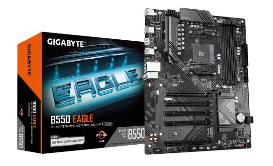 Gigabyte - AM4, AMD B550, 4x DDR4 DIMM, Ultra-Fast Storage : 2*M.2 slots, including PCIe 4.0 x1_0