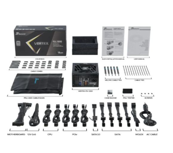 Seasonic - Napajanje 1200W Seasonic VERTEX PX-1200 Modularno, 80+ Platinum ATX3.0_1