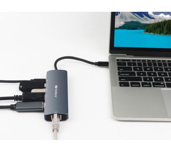 Docking station Sandberg USB-C - HDMI/DP/LAN/2xUSB 3.0/USB C PD 100W 136-43_2