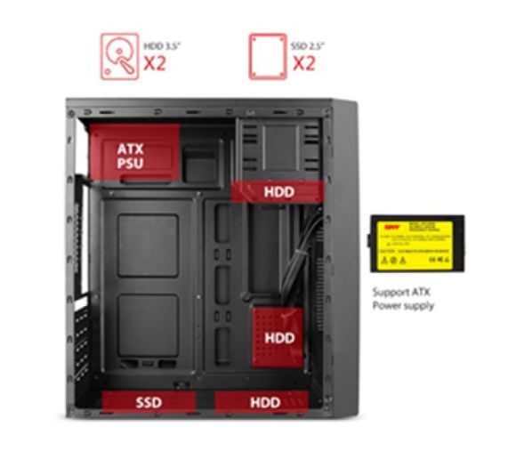 Stars Solutions - Kućište Stars Solutions K01 500W  USB2.0 x2_1