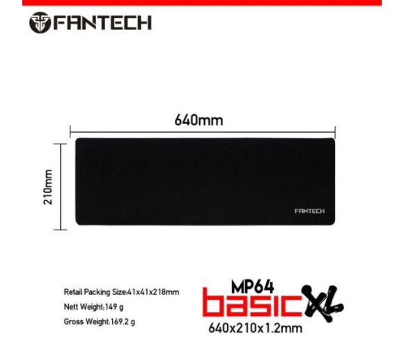 Podloga za miša Fantech Mp64 Basic XL 640x210mm crna_2