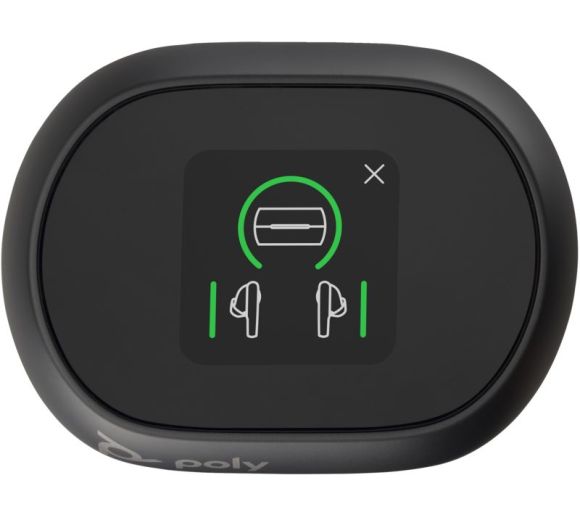 HP Poly Voyager Free 60+ UC Carbon Black Earbuds +BT700 USB-C Adapter +Touchscreen Charge Case_0