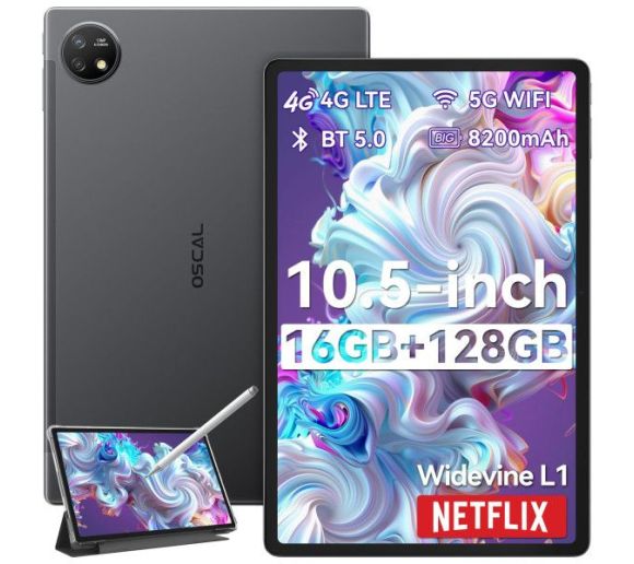 Tablet OSCAL Pad 16 4G/LTE 10.5"FHD IPS/T606 OC/8+8GB/128GB/8200mAh/13+13MP_0