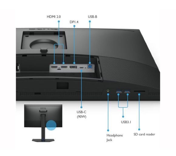 Benq - 27 inča SW272U UHD 3840x2160 IPS USB-C 90W dizajnerski monitor _4
