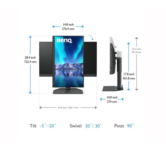Benq - 27 inča SW272U UHD 3840x2160 IPS USB-C 90W dizajnerski monitor _7