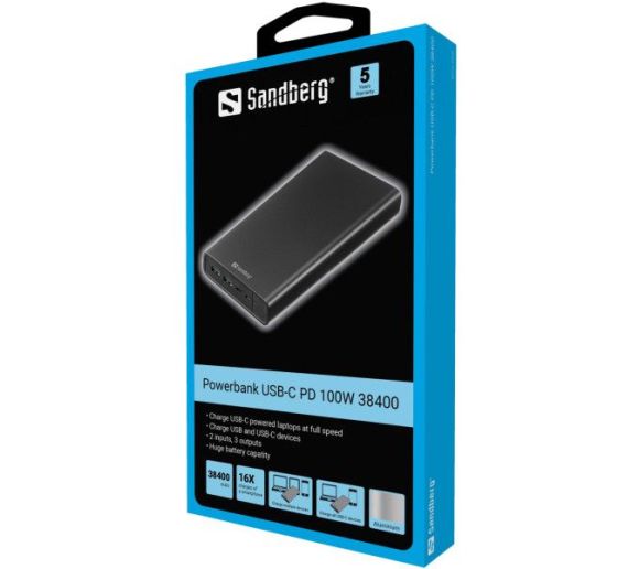 Powerbank Sandberg USB-C 420-63 38400mAh 100W_1