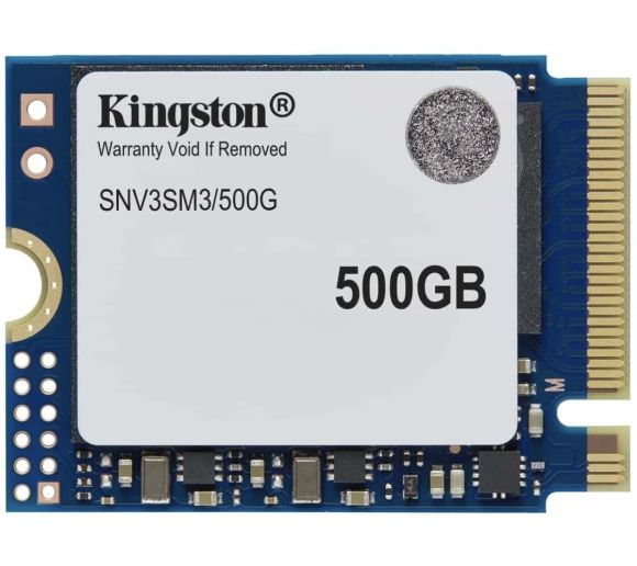 Kingston - M.2 NVMe 500GB, 2230, PCIe Gen 4x4, NV3, Read up to 5,000 MB/s, Write up to 3,000 MB/s, (single sided)_0