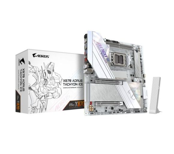 Gigabyte - AM5, AMD X870, 2x DDR5 DIMM (DDR5 OC up to 9600MT/s) , Ultra-Fast Storage : 3x M.2 slots, including 1x PCIe 5.0 x4, AORUS AI SNATCH : Auto-Overclocking Software by AI models, Extended Connectivity : USB4 Type-C with DP-Alt_0