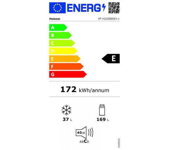 Kombinovani frižider HEINNER HF-H2206BKE++ 206l/54,5x143/crni_2