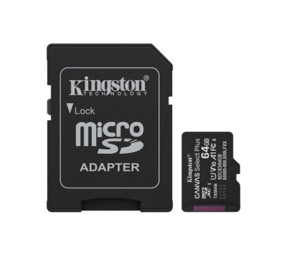 Kingston - Micro SD Kingston 64GB Canvas Select Plus SDCS3/64GB + adapter_0