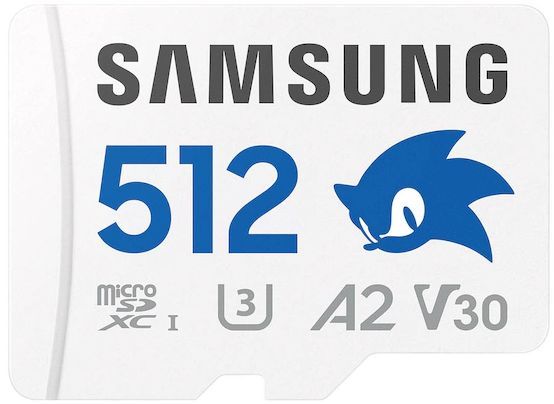 Samsung - MicroSD 512GB, PRO Plus Sonic the Hedgehog, SDXC, UHS-I U3 V30 A2, Read up to 180MB/s, Write up to 130 MB/s, for 4K and FullHD video recording, w/SD adapter_0