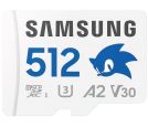 Samsung - MicroSD 512GB, PRO Plus Sonic the Hedgehog, SDXC, UHS-I U3 V30 A2, Read up to 180MB/s, Write up to 130 MB/s, for 4K and FullHD video recording, w/SD adapter_small_0