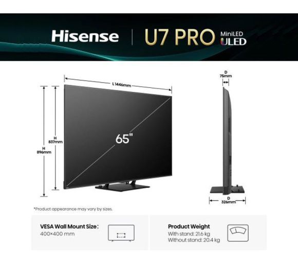 HISENSE - 65 inča 65U7Q PRO ULED Mini-LED 4K UHD Smart TV _7