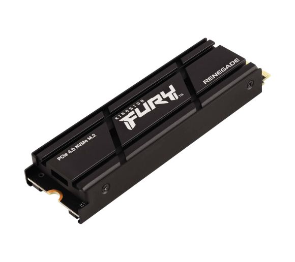 Kingston - M.2 NVMe 4TB, 2280, PCIe Gen 4x4, FURY Renegade, 3D TLC NAND, Read up to 7,300 MB/s, Write up to 7,000 MB/s, Includes cloning software, w/Heatsink_0