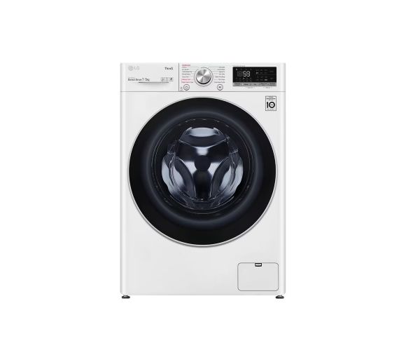 LG - Mašina za pranje I sušenje veša, D/E, AI DD™, 7/5kg (5+5), 1200rpm, TurboWash, Steam™, ThinQ™, Wi-Fi, Vrata od kaljenog stakla, 47,5cm, Bela_0