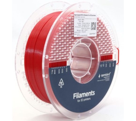 GEMBIRD - 3DP-PETG1.75HY-01-R PETG filament velike brzine za 3D stampac 1.75mm, kotur 1KG RED_2