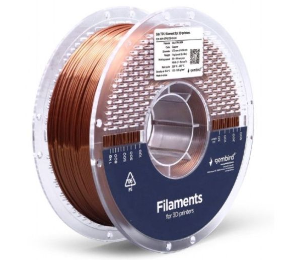 GEMBIRD - 3DP-STPU1.75-01-CO Gembird Silk TPU Filament za 3D stampac 1.75mm, kotur 1KG Bakarni_0