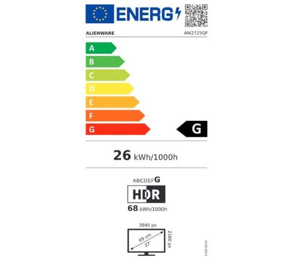 DELL - Monitor 27" Dell Alienware AW2725QF IPS/3840x2160/0.5ms/HDMI/DP/USB/USB-C_1