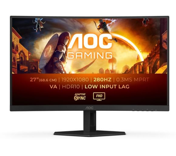 AOC - 27 inča C27G4ZXE FHD 1920x1080 280Hz Adaptive Sync zakrivljeni gaming monitor _4