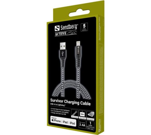 Kabl Sandberg Survivor 441-35 USB-A/Lightning 1m_1