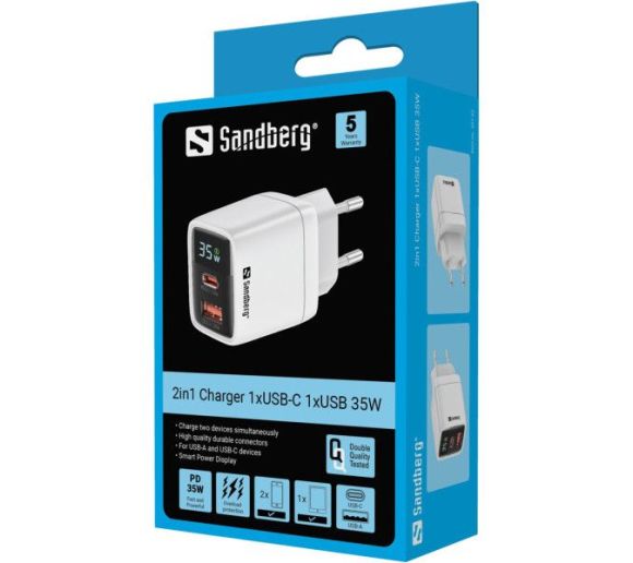 Kućni punjač Sandberg 2u1 441-52 1xUSB/1xUSB-C 35W_2