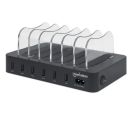 Manhattan - USB punjač 6-port Manhattan 102254 5V/2.4V/50W/držač za telefon Crni_small_0