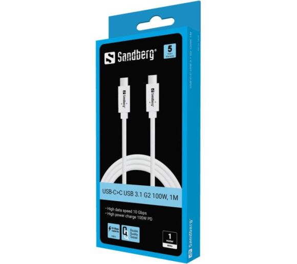 Kabl Sandberg 136-53 USB-C na USB-C 100W PD 1m_1
