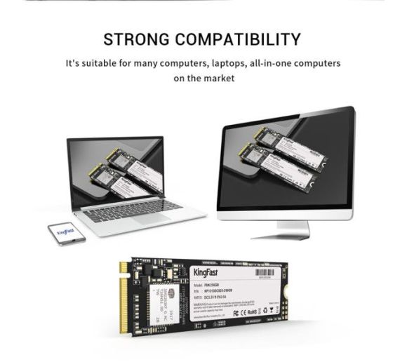 KingFast - SSD M.2 NVMe 256GB Kingfast F8N, up to 2100/1700Mbs KF1313DCS25BY-256_0