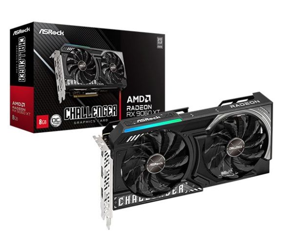 ASRock - SVGA ASrock RX 9060 XT Challenger 8GB/GDDR6/128bit/crna, RX9060XT CL 8GO_0