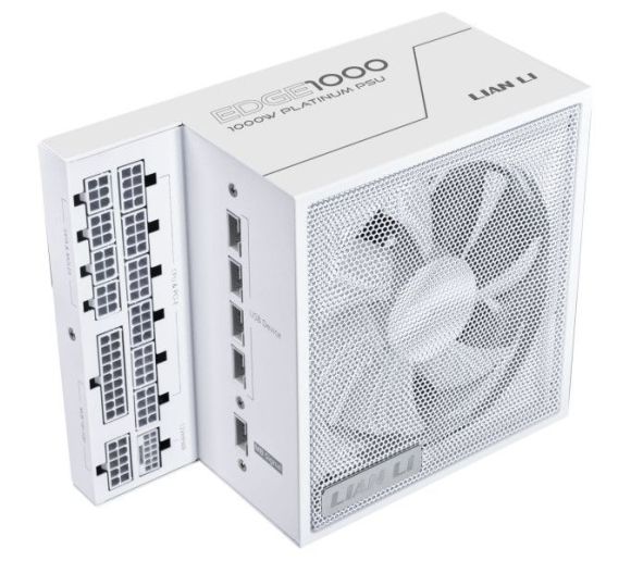 Napajanje 1000W Lian Li EDGE 80PLUS Gold PCIe 5.1, ATX 3,1 USB HUB,Belo_0