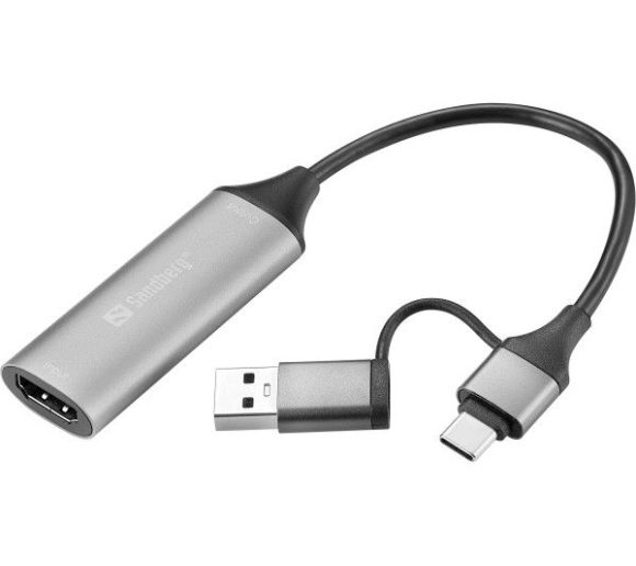 Adapter HDMI capture na USB-C/A Sandberg 136-70_0