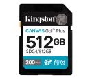 Kingston - SD Card 512GB, Canvas Go! Plus, SDXC Class10 UHS-1 U3 V30, Read up to 200MB/s, Write up to 160MB/s, for 4K and FullHD video recording_small_0