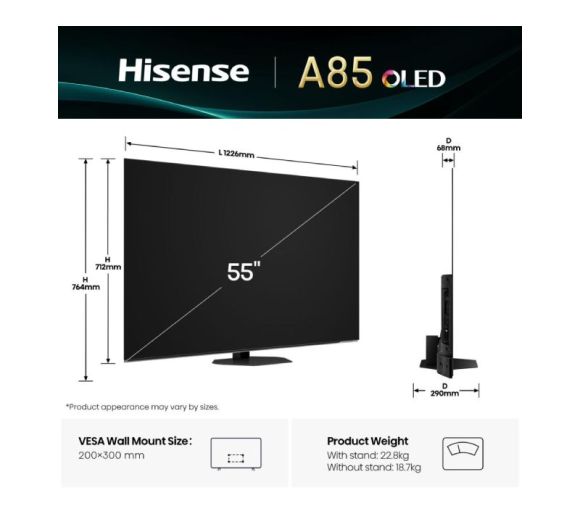 HISENSE - 55 inča 55A85Q OLED 4K UHD Smart TV _7